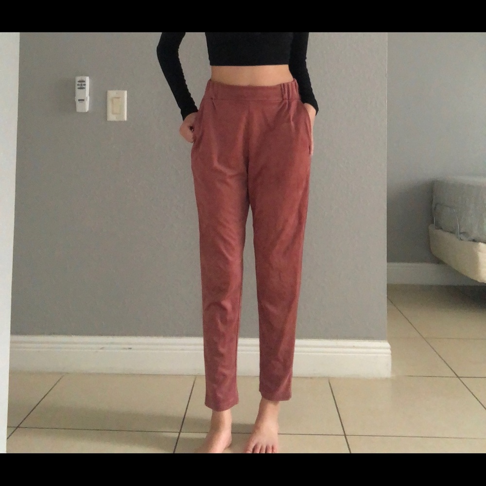 Zara suede joggers